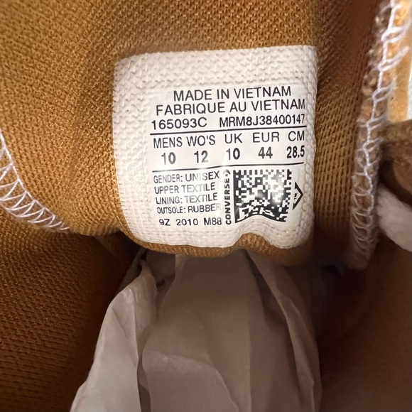 Converse Chuck Taylor All-Star Hi Top Wheat Turbo Sneaker Mens 10 Womens 12 - Picture 13 of 14